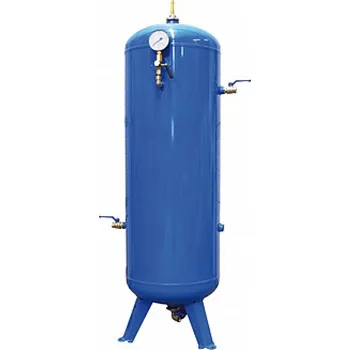 Expanzní nádoba VVP2-500-11A Vzdušník stojatý lakovaný 500 litrů osazen armaturami (vertikální tlaková nádoba 500l ABAC)