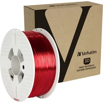 Příslušenství k 3D tiskárně Verbatim 55054 55054 vlákno pro 3D tiskárny PETG plast 1.75 mm 1 kg červená (transparentní) 1 ks