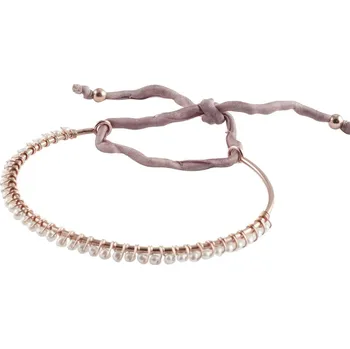 Náramek ISHWARA - Handmade Italian Jewellery Náramek se sladkovodními perlami, ISHWARA Povrchová úprava stříbra: růžové zlato