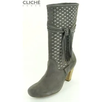 Dámské kozačky Letní kozačky Perla, šedo-hnědá, vel 41, 42, výprodej 42