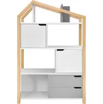 Bellamy Dětská knihovna, regál - domeček barva: šedá