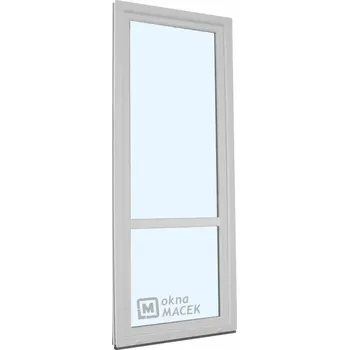 Vchodové dveře Plastové balkonové dveře - KNIPPING 70 AD, 800x2400 mm, OS, s příčkou, bílá Otevírání: pravé, Provedení: jednostranná klika + madýlko + PVC rám + příslušenství a montážní materiál zdarma