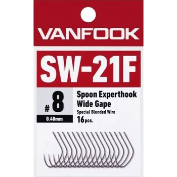 Rybářský háček Háček Vanfook SV-21F Spoon Experthook Wide Gape Vel.8 (16ks)