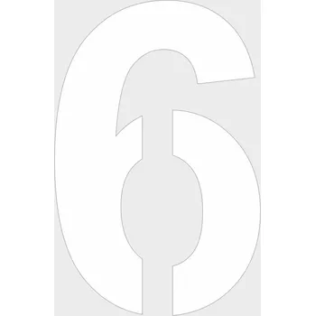 Barva ve spreji ŠABLONY plast čísla - 6 plast 0,5 mm výška znaku 200 mm