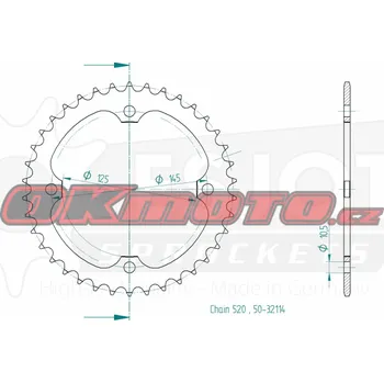 Řetězová sada pro motocykl Ocelová rozeta Esjot - Yamaha YFM 700 R Raptor 06-20