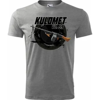 STRIKER Tričko Kulomet v.59 Barva: Šedá, Velikost: XXXL