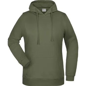 Dámská mikina Daiber Dámská mikina s kapucí Basic Hoody JN795 Barva: Olivová, Velikost: XL