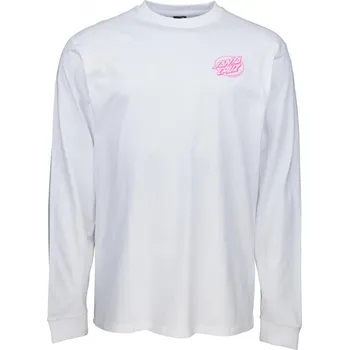 SANTA CRUZ triko - Winkowski Primeval Blacklight L/S T-Shirt White (WHITE) velikost: S