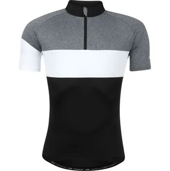 cyklistický dres Force dres VIEW, černo-šedo-bílý