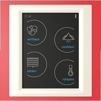 vypínač ELKO EP RF Touch-W_červená/ perleťová bílá Ovládací dotyková jednotka - pro montáž na povrch RFTW-ARE-BPE-CWH