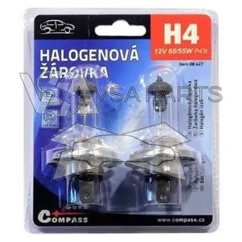 Autožárovka COMPASS Žárovka 12V H4 60/55W 2ks DBB