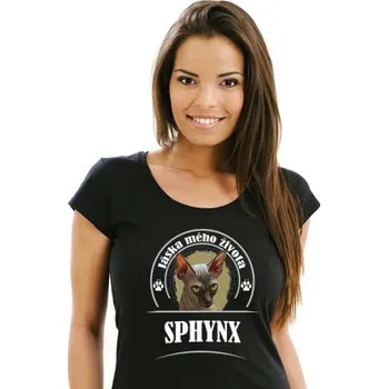 STRIKER Dámské tričko Sphynx Barva: Černá, Velikost: XXL