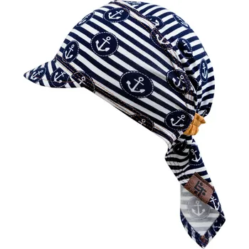 Šátek pruhovaný pirátský šátek s kotvami