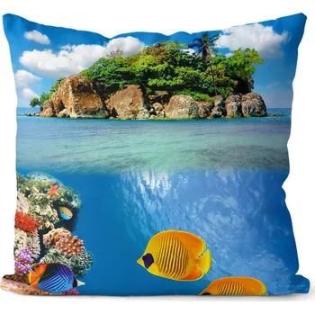Dekorativní polštářek Foto polštář Ostrov 40x40 cm (Velikost: 40 x 40 cm)