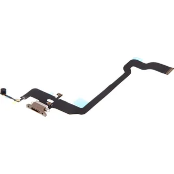 Napájecí a datový konektor s flex kabelem + GSM anténa + mikrofony pro Apple iPhone Xs - zlatý - kvalita A+