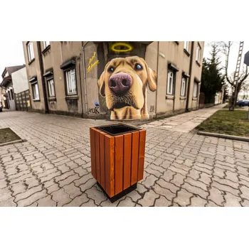 Venkovní odpadkový koš PROFICITY Venkovní odpadkový koš Centurion Barevná kombinace: Palisandr