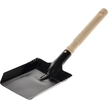 Kovová lopatka s dřevěným madlem