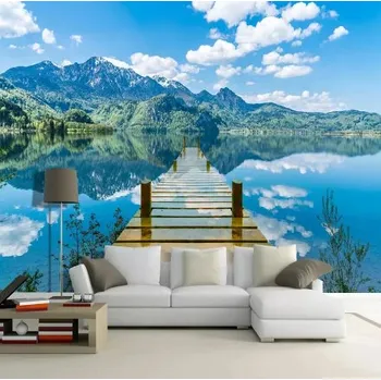 Tapeta Solution Media 3D tapeta - Horské jezero MU2545 1 - Voděodolné plátno - Textilní tapeta omyvatelná - 250g/m2