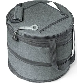 Termobox kulatý se zipem, 15l, šedý