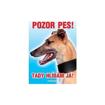 Grel nálepka pozor pes chrt