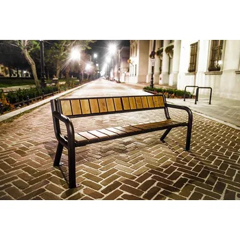 Zahradní lavice PROFICITY Kovová lavička Viking Prestige Barevná kombinace: Teak