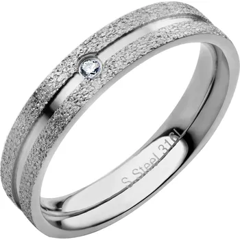 Prsten BRUNOshop.cz Pískovaný prsten s kamínkem Velikost: 10 (EU: 61,5 - 63,5)