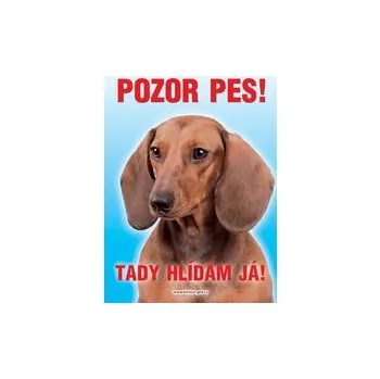 Grel nálepka pozor pes jezevčík hladkosrstý