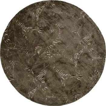 Koberec WOOOD Hnědý kulatý koberec Naly 200 cm
