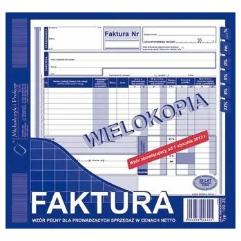 Set školních potřeb Faktura wzór pełny dla prowadzących... 102-2E