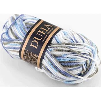 Příze Duha - šedo modro bílá 921