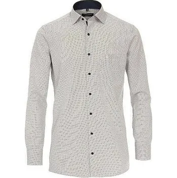 Pánská košile Pánská košile Casa Moda Comfort Fit módní tisk béžová dlouhý rukáv vel. 48 - 56 (3XL - 7XL) - 52
