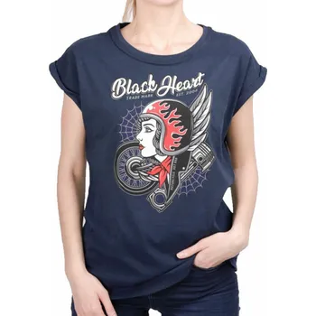 Dámské tričko tričko dámské - MOTORCYCLE - BLACK HEART - 9175 - L