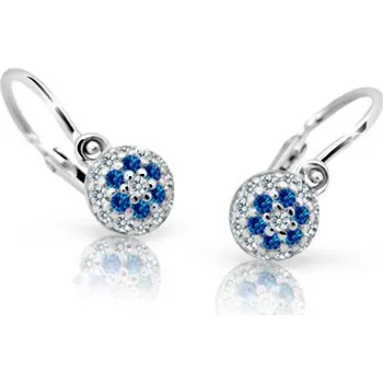 Náušnice Cutie Jewellery Dětské náušnice z bílého zlata C2150B-Blue Dark