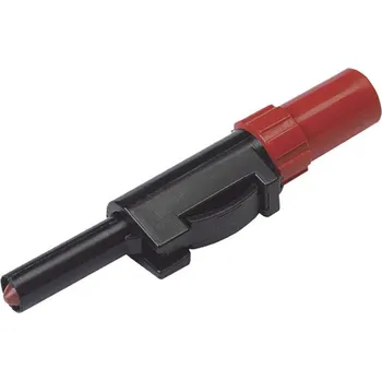 Krokosvorka SKS Hirschmann SLS 20 B laboratorní zástrčka zástrčka, rovná Ø pin: 4 mm červená 1 ks