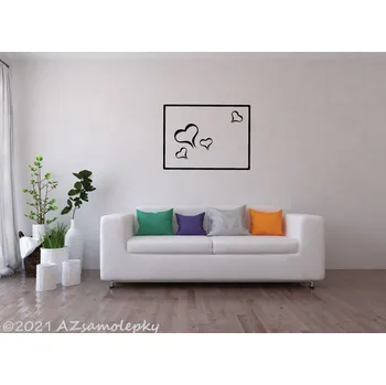 Samolepící dekorace Samolepky na zeď - SO - Srdce - 30 x 21 cm