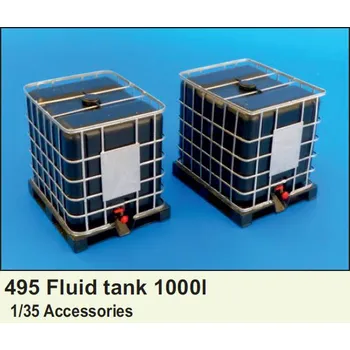 Plastikový model Plusmodel 1/35 Fluid tank 1000 l (resin set incl.PE)