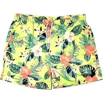 Pánské plavky Pánské plavky zelené s květinovým vzorem 4XL - 6XL KITARO ODE-KIT-201602-549 - 4XL