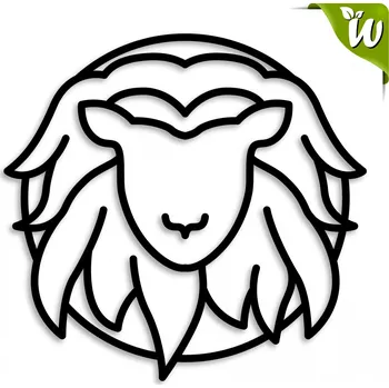 Lev dřevěná dekorace