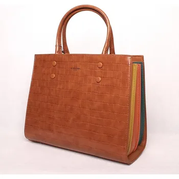 Kabelka Dámská velká kabelka do ruky David Jones 6524-2 na formát A4 hnědá | KabelkyproVas.cz