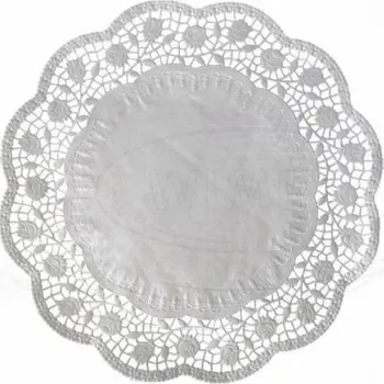 Dortová krajka 26cm bílá -100ks