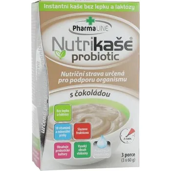 Speciální výživa PharmaLINE Nutrikaše probiotic s čokoládou, 3x 60 g