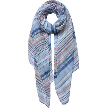 Šátek Modro oranžový pruhovaný šátek - 70*180 cm