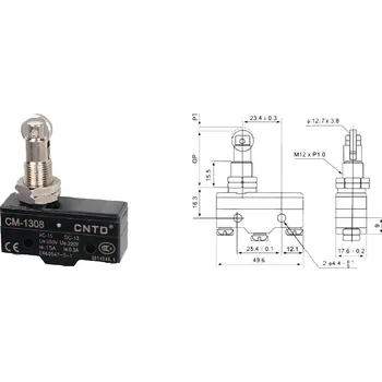 vypínač Onpira Koncový spínač / mikrospínač 250V AC 15A Model: CM-1308