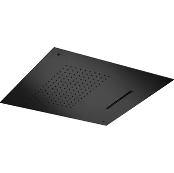 Sprchová hlavice Sanjet Zápustná sprcha BLACK 50x50 cm s vodopádem, nerez ocel