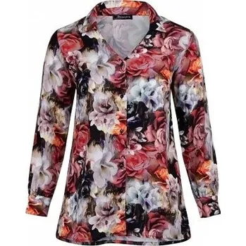 Dámská tunika Dámská košilová halenka s květy Sempre Piu ODE-S8632 - 56