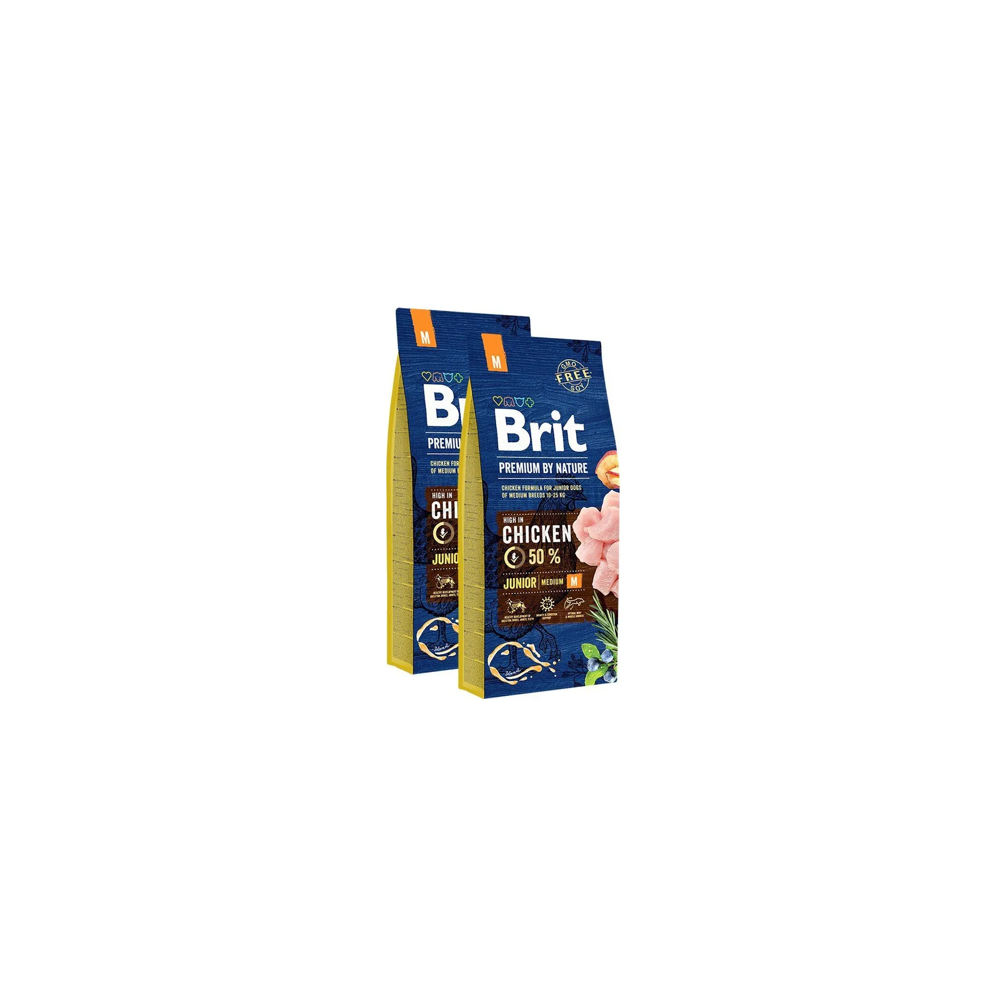 Fotografie 1 - Krmivo pro psa Brit Premium by Nature Junior M 2x 15 kg