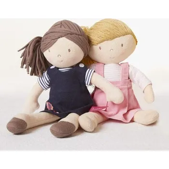 Panenka Bonikka Sweeties látková panenka Ruby-modré jeansové šaty