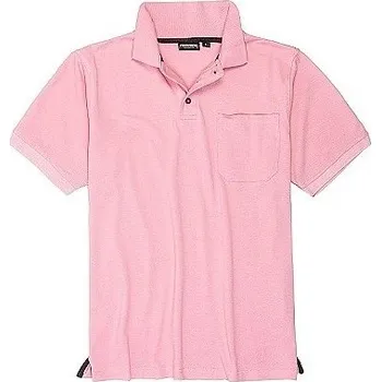 Pánská polokošile - tričko s límečkem růžové Adamo 5XL - 10XL krátký rukáv Adamo - 7XL