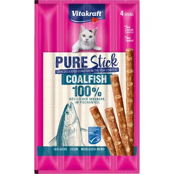 Pamlsek pro kočku Vitakraft Pure Stick treska 4x5g