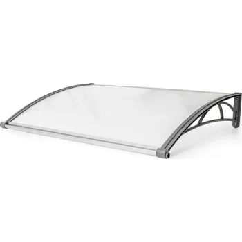 Stříška nad vchodové dveře Vchodová stříška Valtellina 150 x 82 cm šedá / čirá